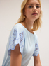 T-shirt with embroidered sleeves image number 3