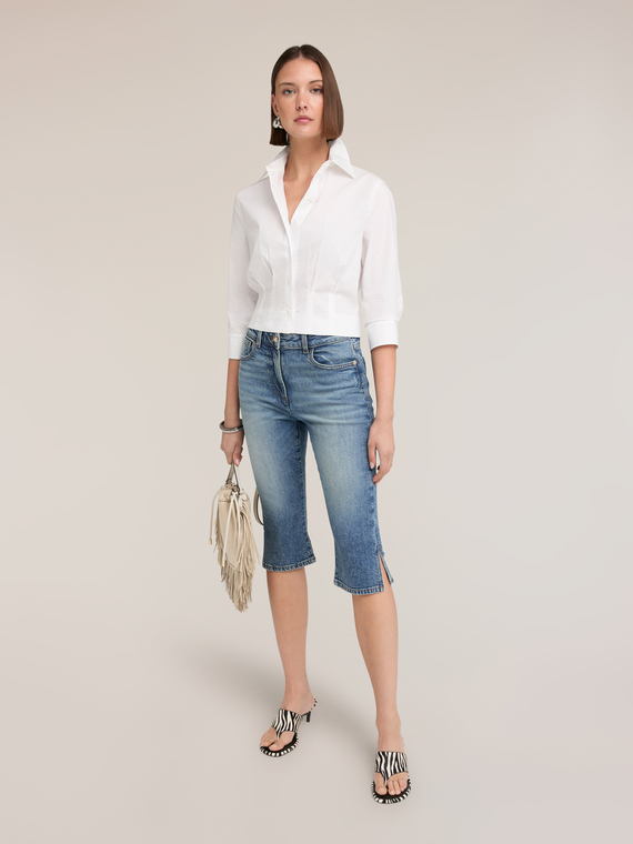 Boxy poplin shirt