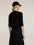 Cardigan cropped in maglia con strass image number 1