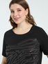 T-shirt en coton avec hotfix motif z&eacute;br&eacute; image number 2