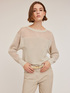 Ribbed sweater with yoke feature image number 2