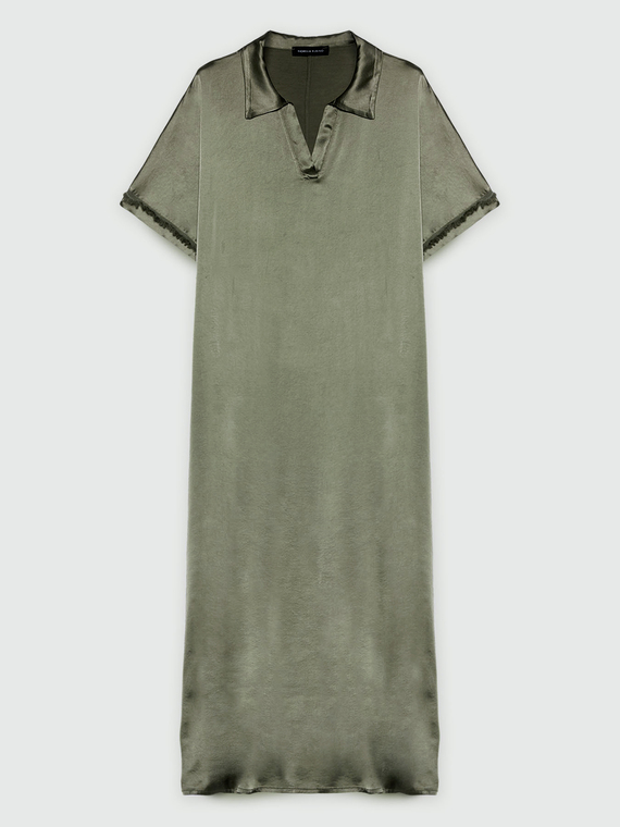 Long satin dress