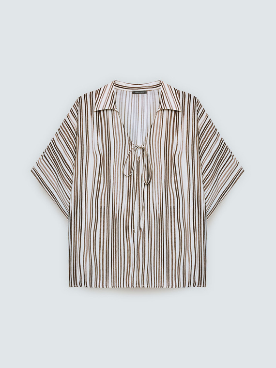 Blusa a righe in viscosa