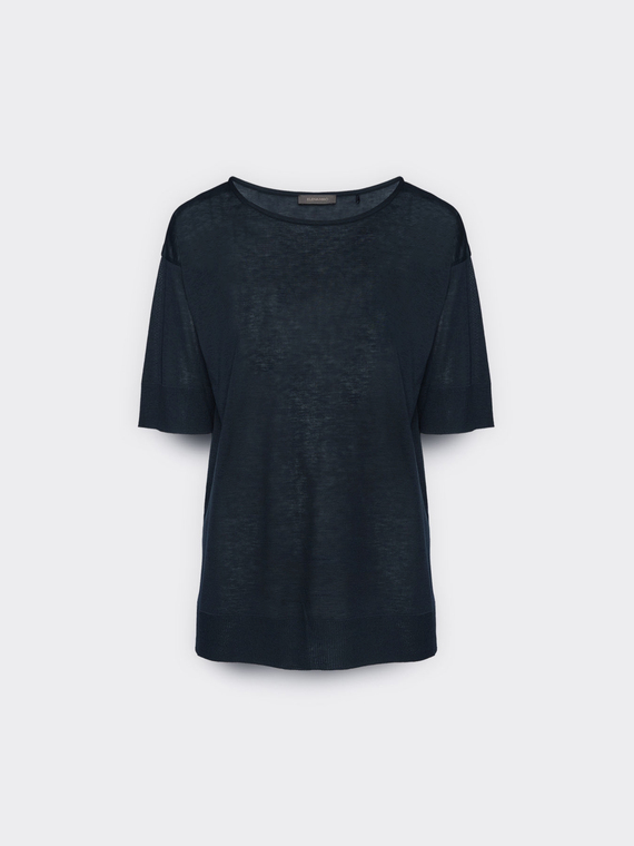 T-shirt in lyocell blend yarn