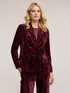 Blazer en velours pliss&eacute; double boutonnage image number 2