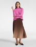 Pleated gradient skirt image number 0