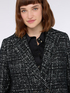 Bouclé fabric coat in wool blend image number 3