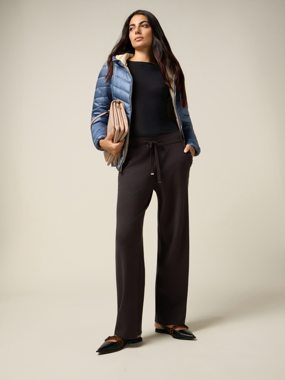 Pantaloni in maglia con castoni