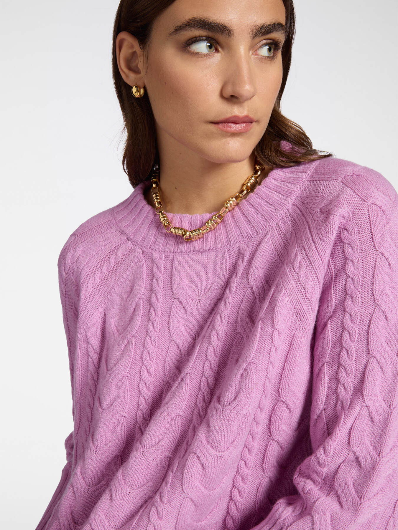 Maglia a trecce in pura lana image number 3