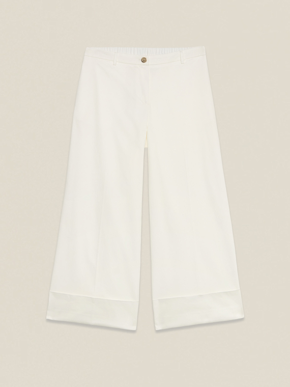 Cotton blend palazzo pants
