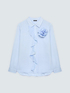 Camicia con volant e fiore image number 5