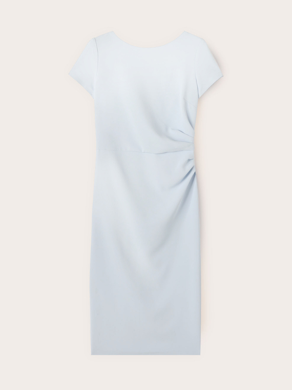 Sheath dress in cr&ecirc;pe with draping