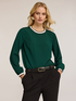 Blouse with contrasting edges image number 0