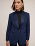 Veste à simple boutonnage avec inserts en satin image number 3