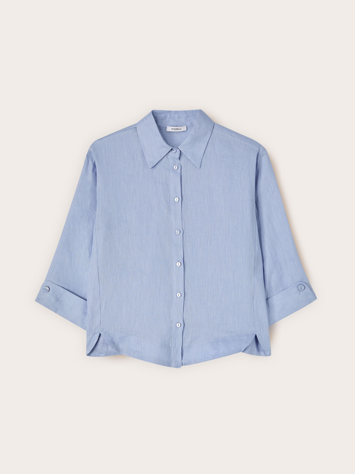 Boxy linen shirt image number 4