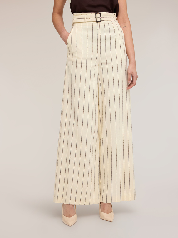 Pinstripe palazzo pants The Tailoring Lab