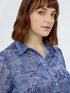 Camicia in creponne con stampa lettering image number 2