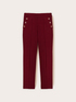 Regular pants with eyelet pattern image number 4