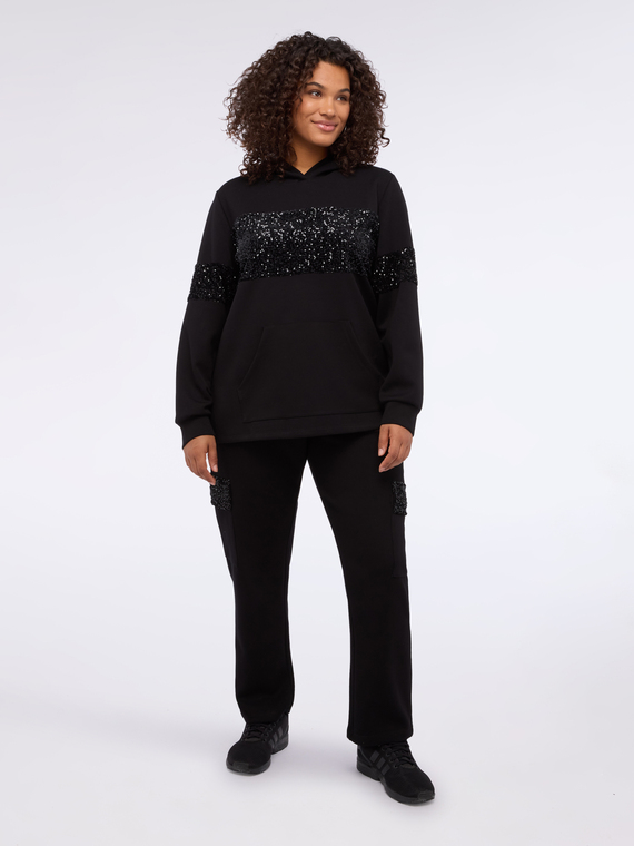 Sweat à capuche avec paillettes
