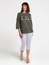 Sweatshirt INSPIRE mit Blumenstickerei image number 3
