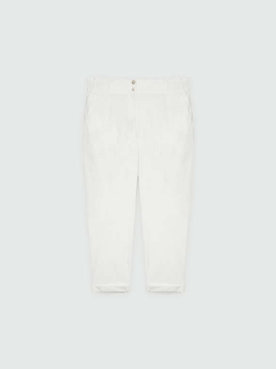 Pantaloni in cotone e lyocell stretch