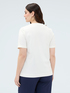 T-Shirt aus Baumwolle mit Blumenstickerei image number 1