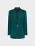 Single-breasted blazer in crepe fabric image number 4