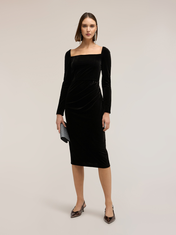 Velvet sheath dress