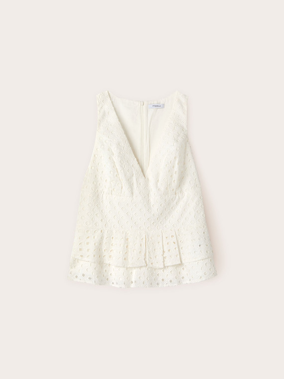 Sangallo top with flounces