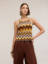 Top tricotat cu model chevron image number 0