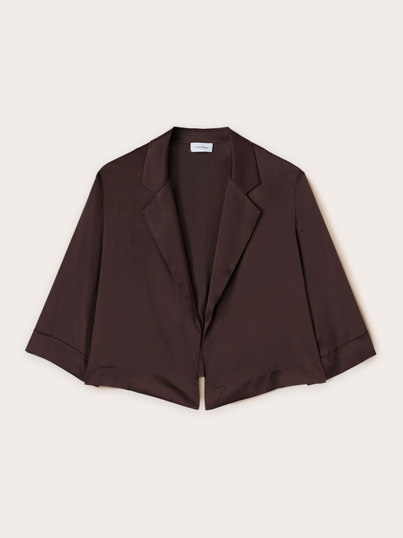 Chaqueta desestructurada de raso elástico