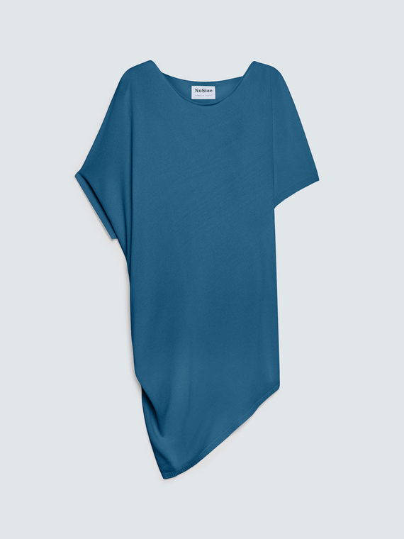 Asymmetrischer Strickpullover aus Viskosemischung