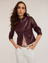 Blousonjacke aus beschichtetem Stoff mit Shaping-Schnitten image number 0