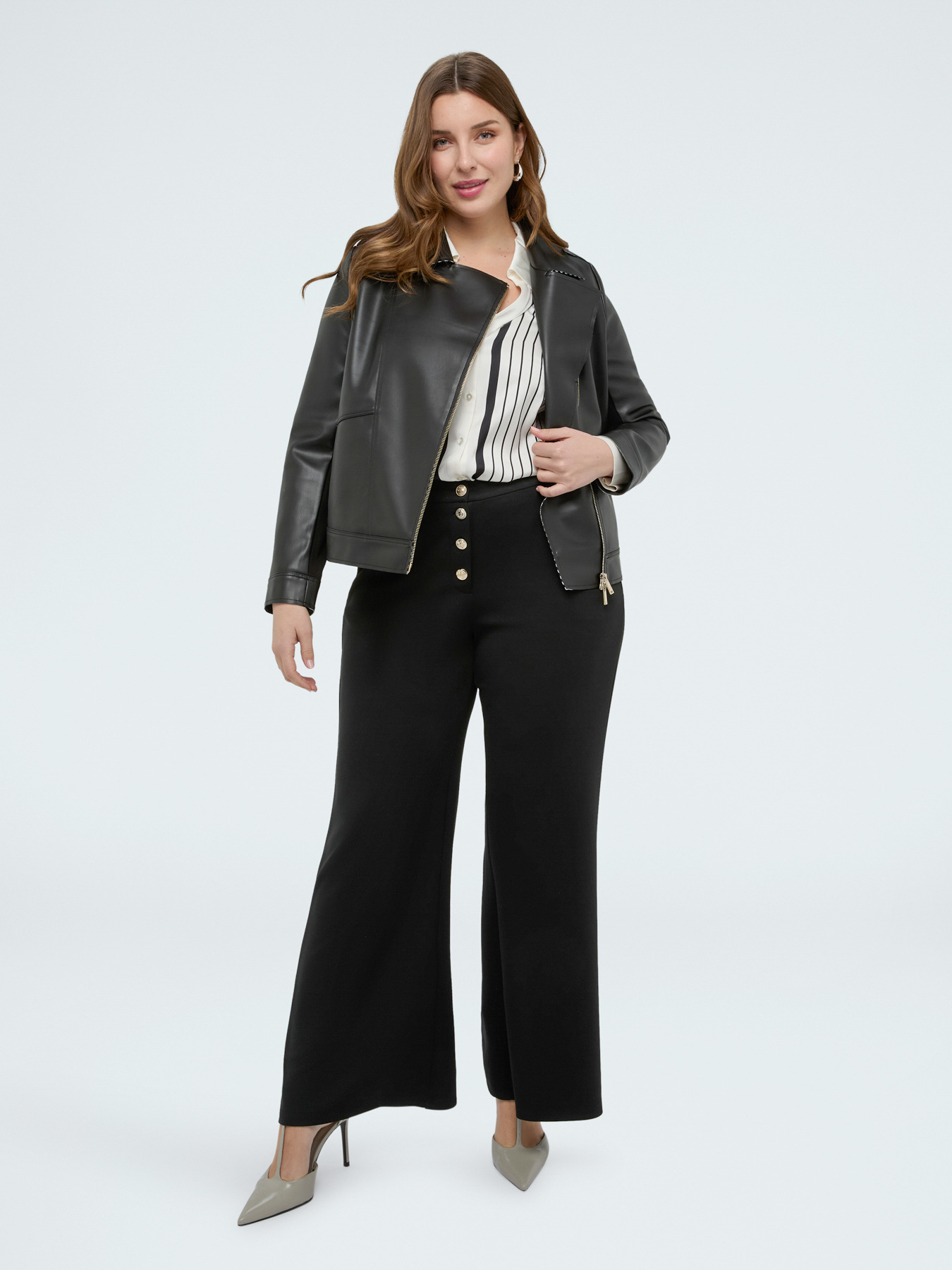 Pantaloni Wide Leg in tessuto scuba image number 0