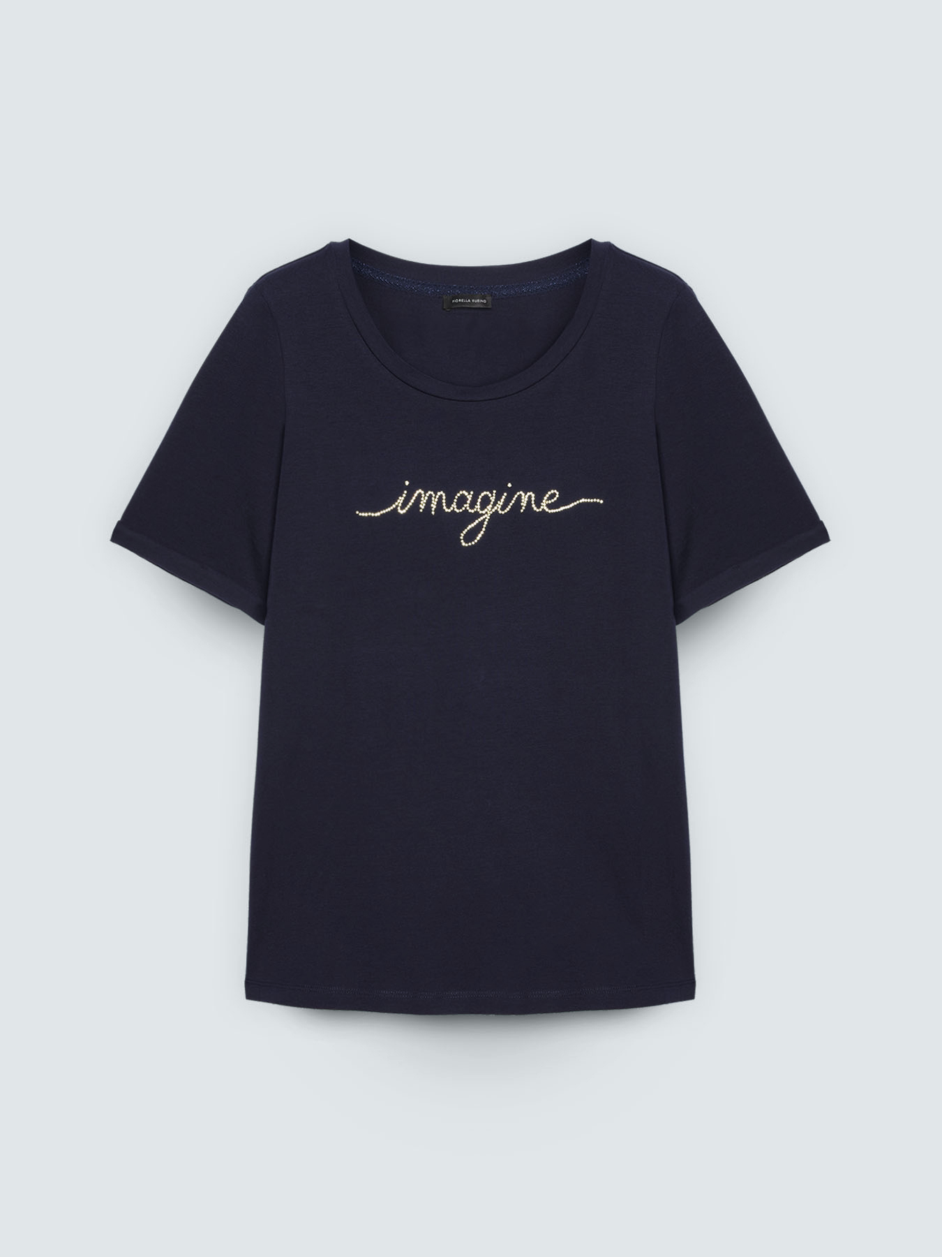 T-Shirt aus Baumwolle mit Crystal-Schriftzug image number 4