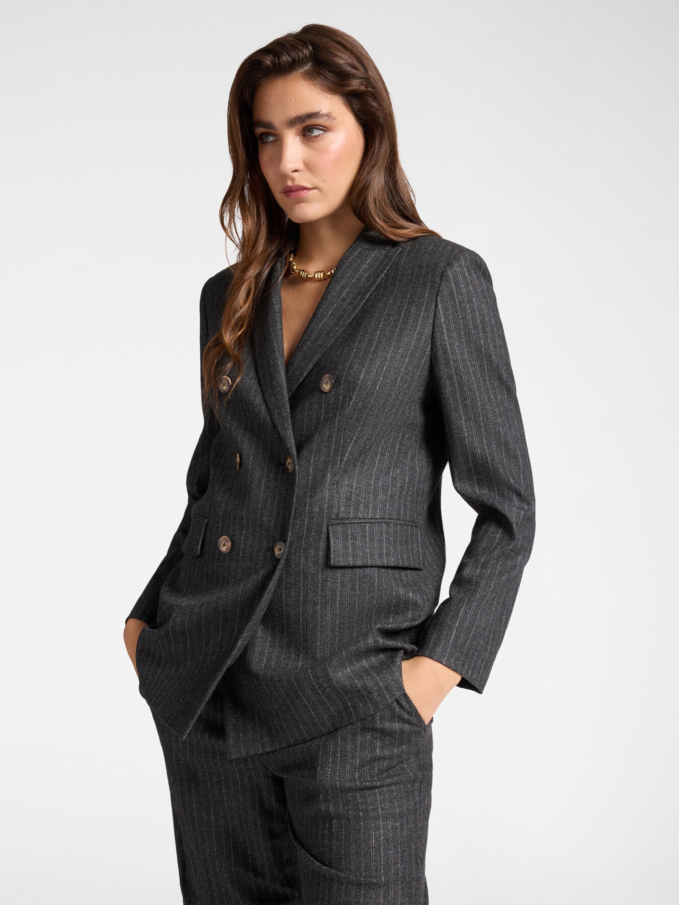 Blazer en flanelle à rayures image number 0