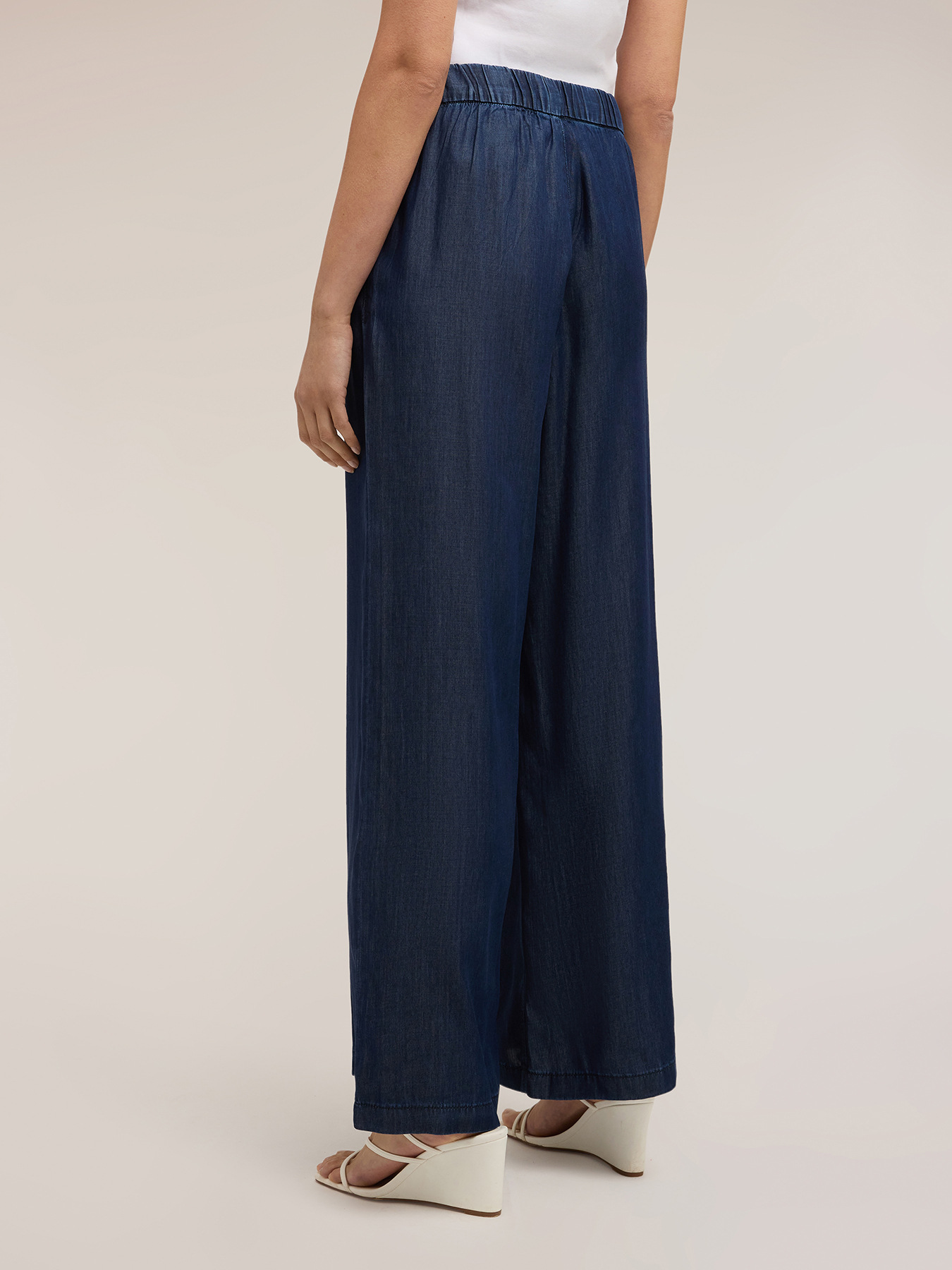 Jeans palazzo din denim lyocell image number 1