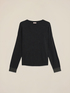 Mixed viscose sweater with decorated cuffs image number 4