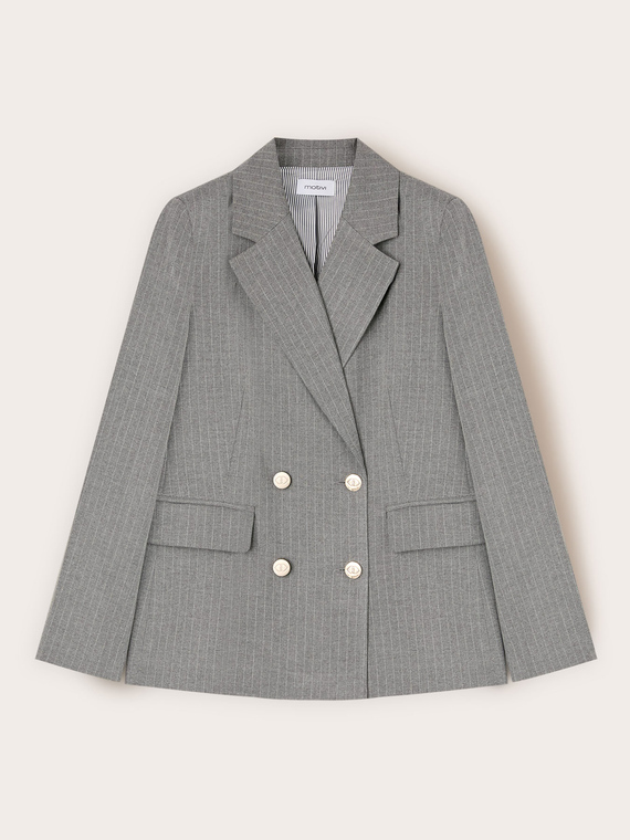 Veste crois&eacute;e &agrave; rayures