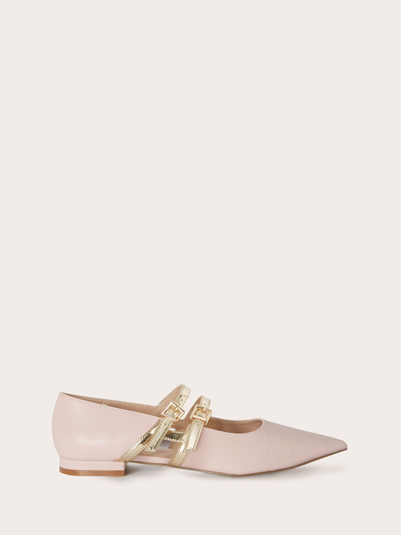 Ballerina con cinturini laminati