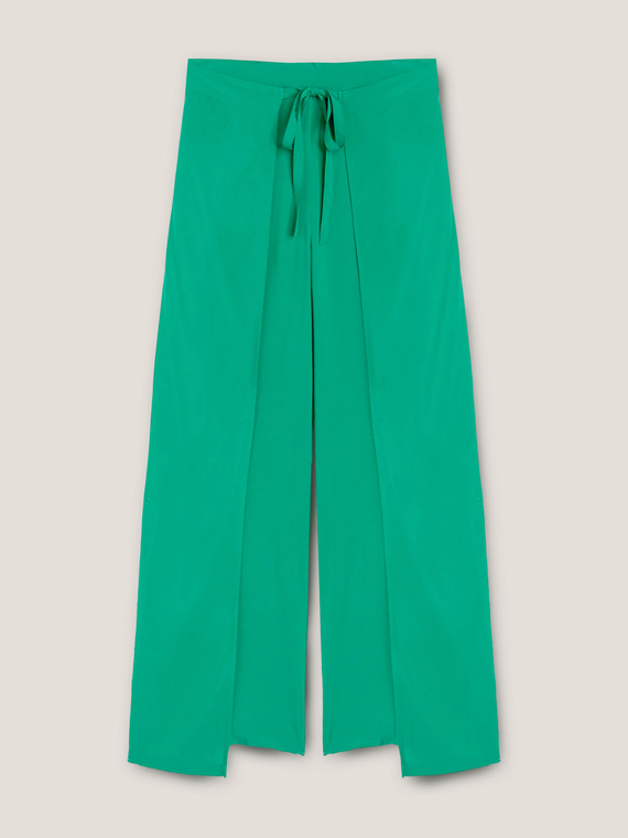 Pantalon effet paréo en viscose