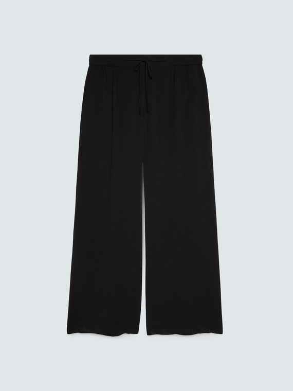 Pantaloni Wide Leg con coulisse in vita