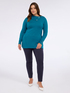 Long sweater with asymmetrical neckline image number 0