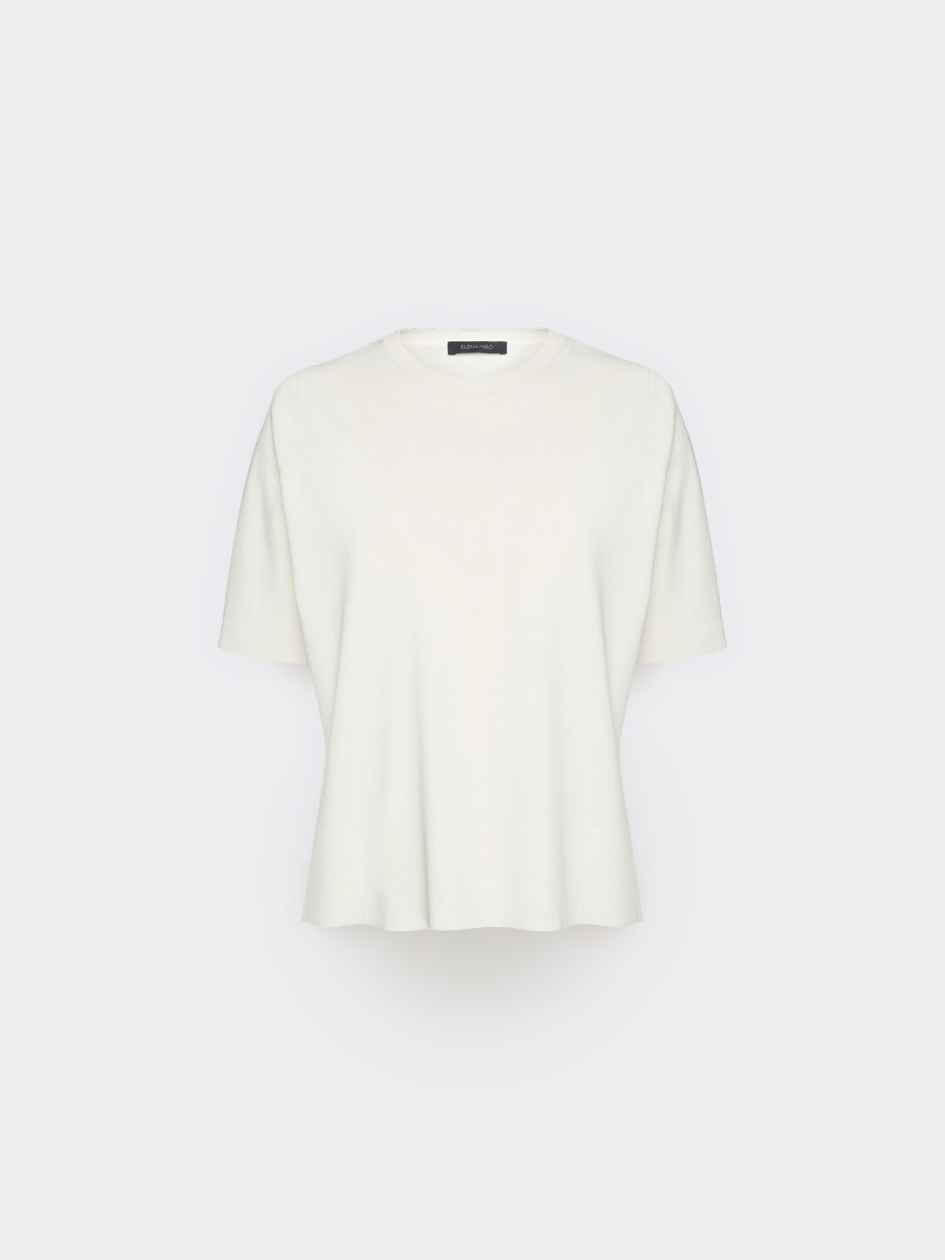 Short-sleeved viscose blend top image number 5