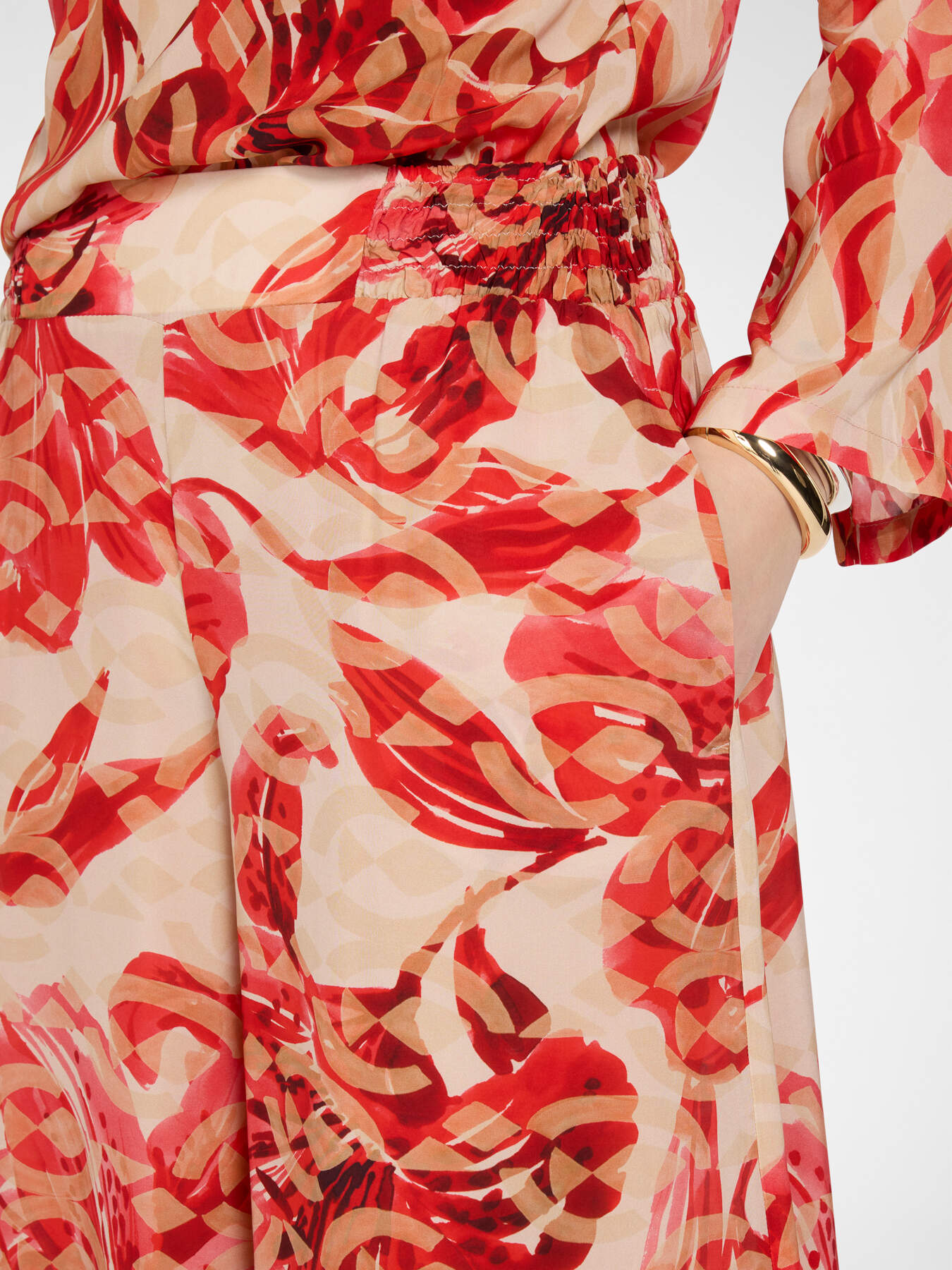 Printed palazzo pants image number 3