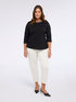 Jersey T-shirt with chain detail on neckline image number 2
