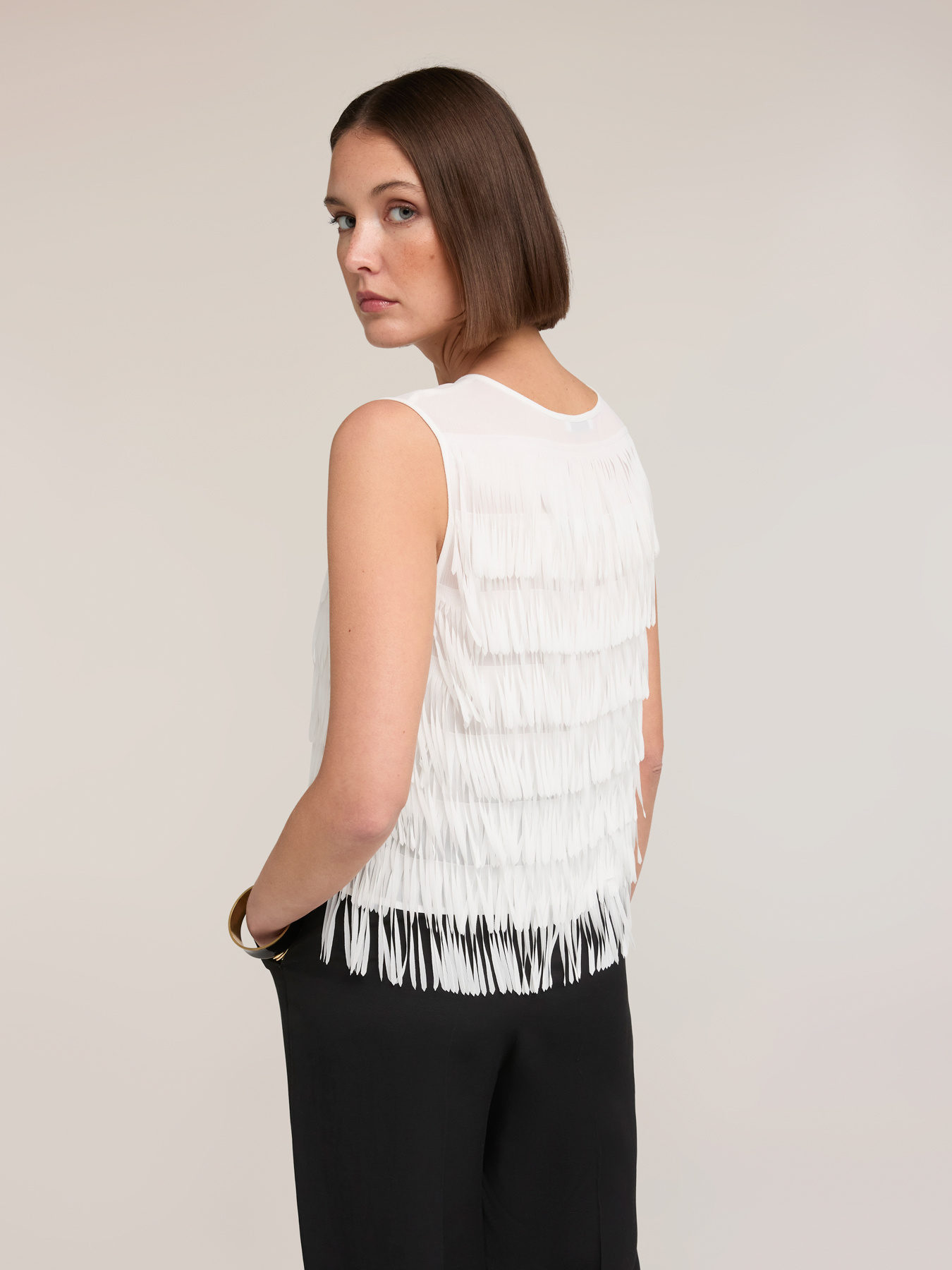 Top aus Georgette mit Fransen image number 1