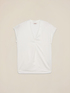 Two-material V-neck T-shirt image number 3