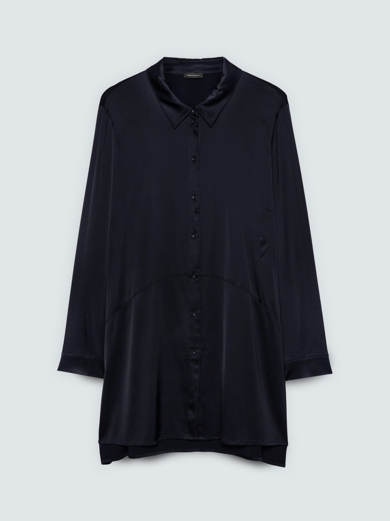 Stretch satin shirt image number 1