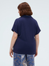 Bi-material t-shirt in viscose blend image number 1